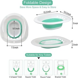 Sitz Bath  for - Toilet Seat Care Sits Kit Women Collapsible Wider Seating Area Deeper Bowl - Size: Small 11.7 Ounce