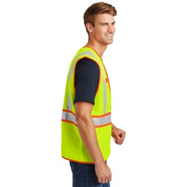 CornerStone Unisex ANSI 107 Class 2 Dual-Color Safety Vest | High Visibility Outerwear for Men & Women, Reflective Gear for Construction, Roadside & Utility Work