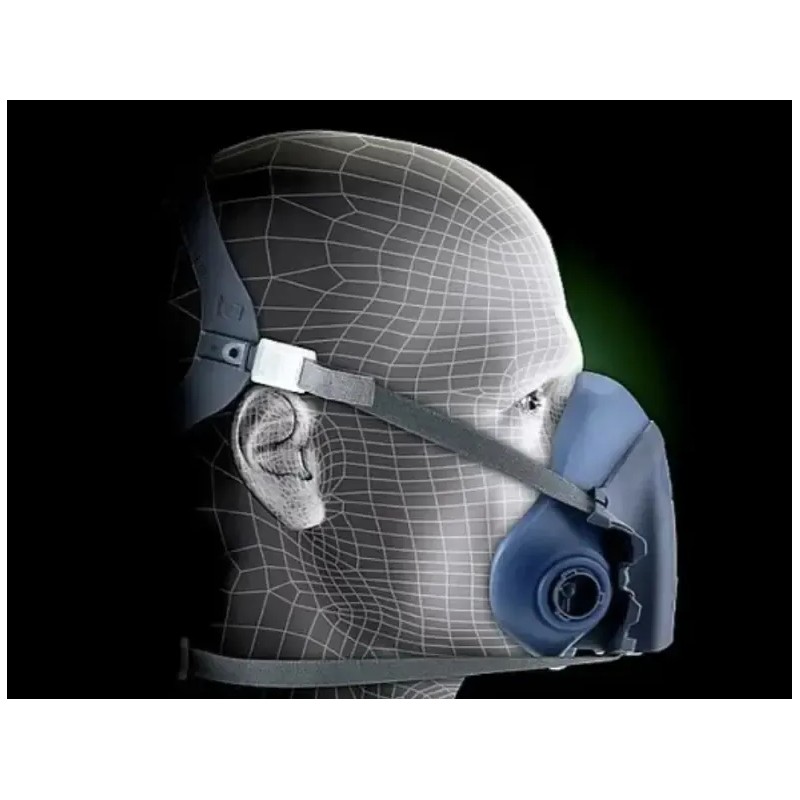 Mascarilla Reusable 3m Media Cara 7502 Sin Filtros