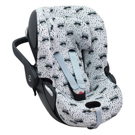 JYOKO Kids Seat Cover Compatible with Cybex Aton Cloud-Q-M-2-4-5 (Cloud Q-M, Raccoon)