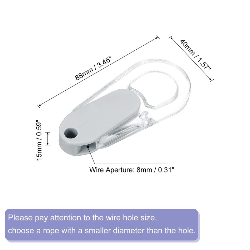 uxcell 4Pcs Blind Cord Weight, 88mm Curtain Blinds Handles Plastic