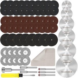 Celepoir Cutting Discs Set, 98 Pieces Cutting Disc Metal, Saw Blade for Rotary Tools Accessories, Circular Saw Blade Cutting Wheels with 1/8 Inch Shank for Cutting Wood Plastic Metal Stone