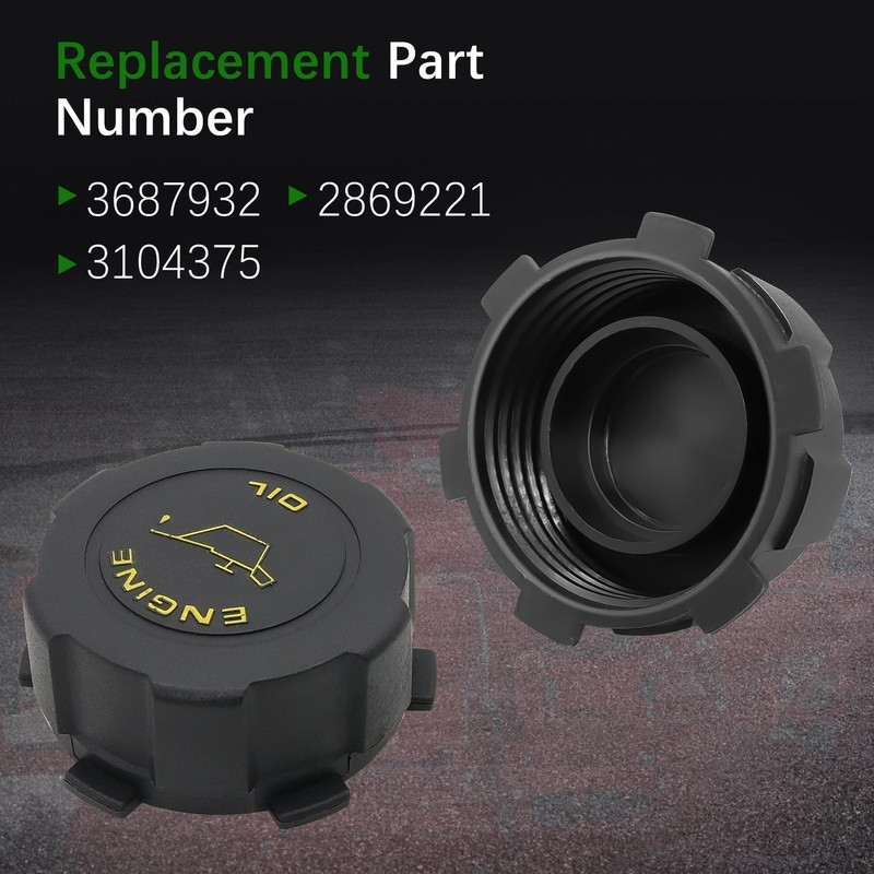 2Pcs 3687932 Engine Oil Fill Cap Fit for Cummins ISX