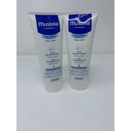 Mustela 2x Mustela 2 In 1 Hair And Body Wash Cleansing Gel For Baby  6.76 FL. OZ Each