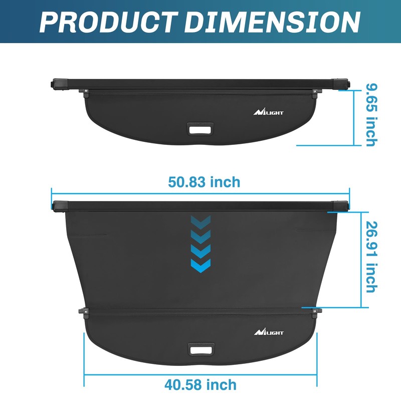 Nilight Trunk Cargo Cover for Nissan Rogue 2014 2015 2016