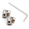 QWORK® Pack of 4 6 mm to 6 mm Metal
