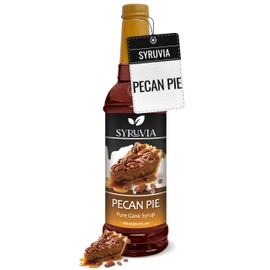 Syruvia Coffee Syrup, Pecan Pie Flavored Syrup for Drinks, Lattes, and Desserts – 25.4 fl oz,