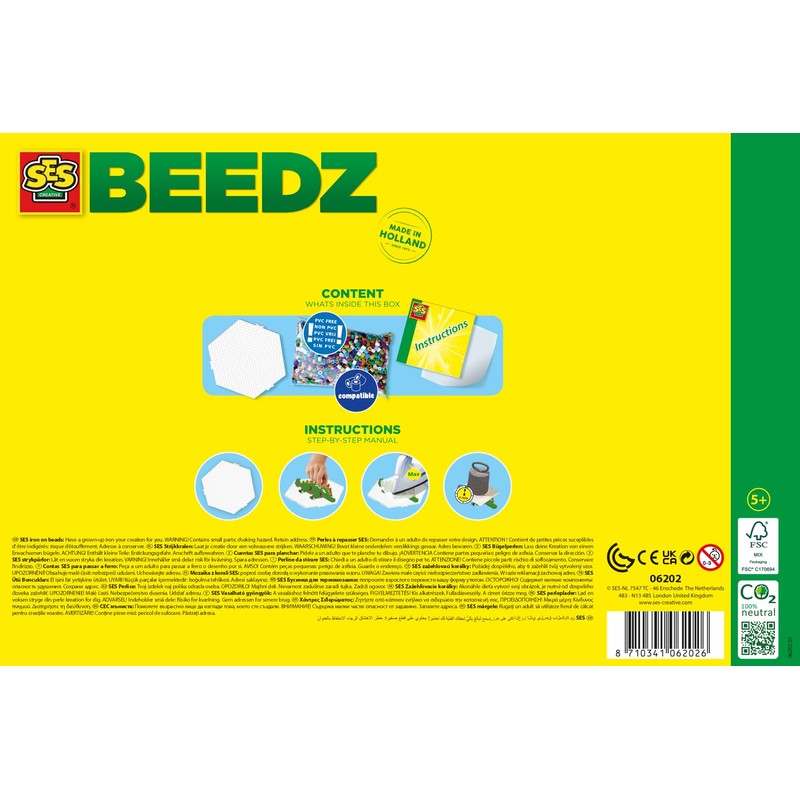 SES Creative 06202 Iron on Beads-Dino World