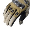 Komine GK-224 Carbon Protective Leather Mesh Gloves for Motorcycles, Black,