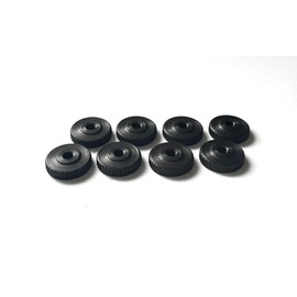 PrecisionGeek - Knurled Nuts/Knurled Wheel Lock Nut Adapter, Flat DIN 467 - Oxidised Steel M3 x 3mm, 12mm Diameter (Set of 8)