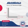 Aluminum Angle (1/2" Wide x 1/16" Thick) 4 FT Long
