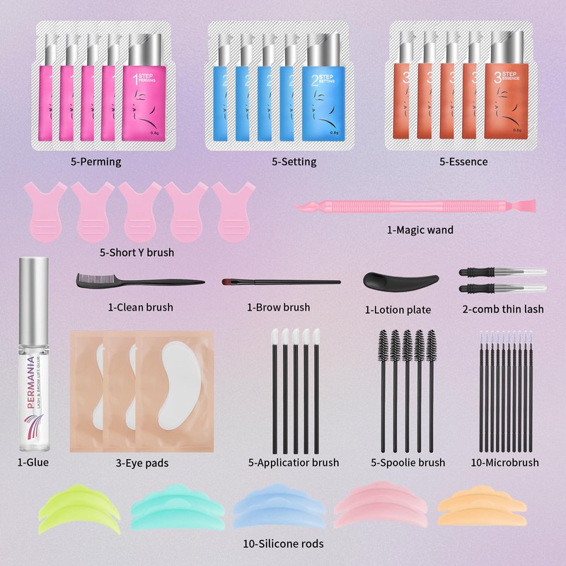 PERMANIA Lash Lift Kit, 2 in 1 Fast Eyelash Lift
