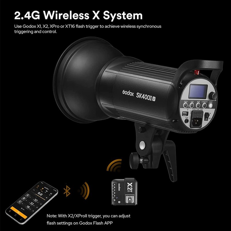 Godox Studio Flash SK400IIV Strobe Light with 2.4G Wireless X