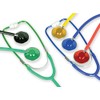 TRAD colour single head stethoscope, red colour, lightweight aluminium frame