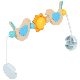 IMPRESA Wooden Toy Bar Compatible with BabyBjorn Bouncer - Medium, Bird Hand-Eye Play & Baby Mobile Attachment - Splinter-Free Wood & Toy Bar Wood