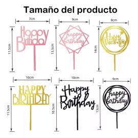 Generic 160estilos Letrero Diversa Decoración Pastel Feliz Cumpleaño