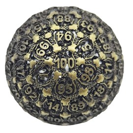 Chandini Polyhedral 100 Dice Metal Dice Hyper Dice Table Game Board Game Antique Bronze
