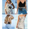Long Keeper Leather Waist Bag - Women Mini Chain Belt