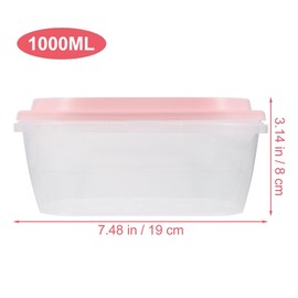 OSALADI Oval Ice Cream Containers with Lids 7.48X5.11X3.14In Ice Tubs for Freezer Storage Cake Box for Dessert and Fruit
