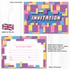 20 x Girls Toy Block Kids Birthday Invitations - A6