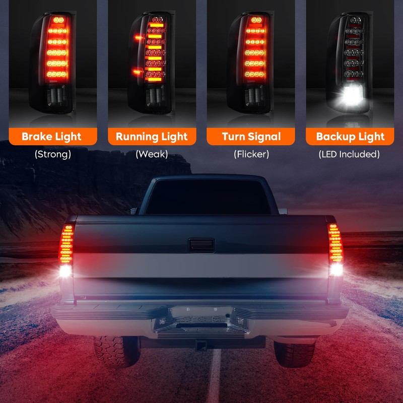 LED Tail Light for Chevy Silverado 1500 2007-2013, Silverado 2500