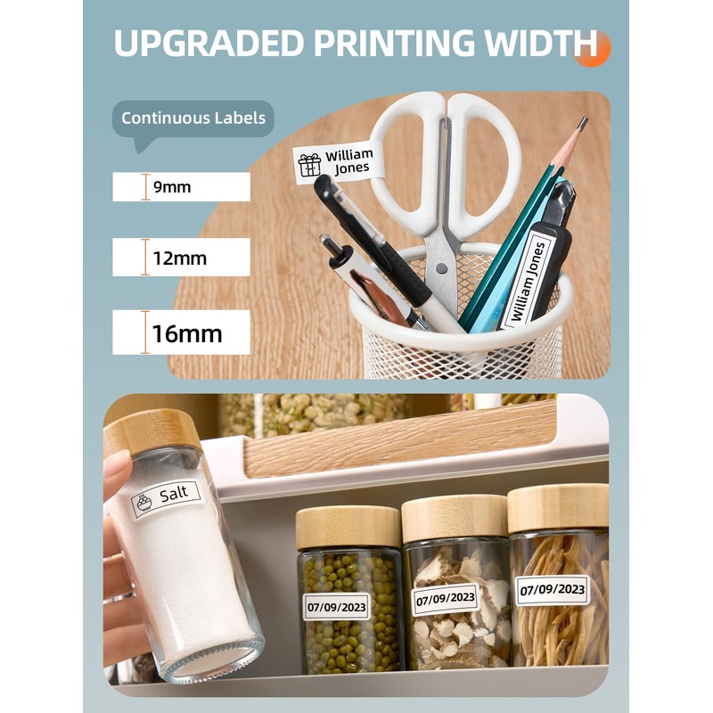 Makeid E1 Label Maker - Bluetooth Rechargeable Label Maker Machine