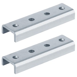 eoere 2 PCS U Shaped Splice Fittings Strut Connector Bracket External Channel Coupler, Fit 13/16" Strut Channel, Steel Electrogalvanized, 3 Gauge