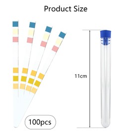 Pack of 100 9 in 1 Aquarium Test Strips Drinking Water Test Tape Households and Ponds for Testing Iron Copper Nitrate Nitrite Chlorine Total Hardness Total Alkalinity Carbonate pH for