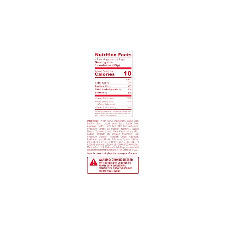 Jelly Drops® Hydration Support – Electrolytes and B-vitamins - 42x