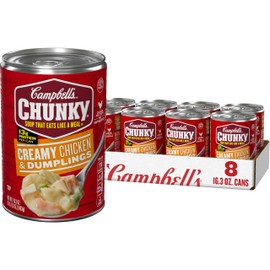 Campbell's Chunky Soup, Creamy Chicken and Dumplings Soup, 16.3 Oz Can (Case of 8)