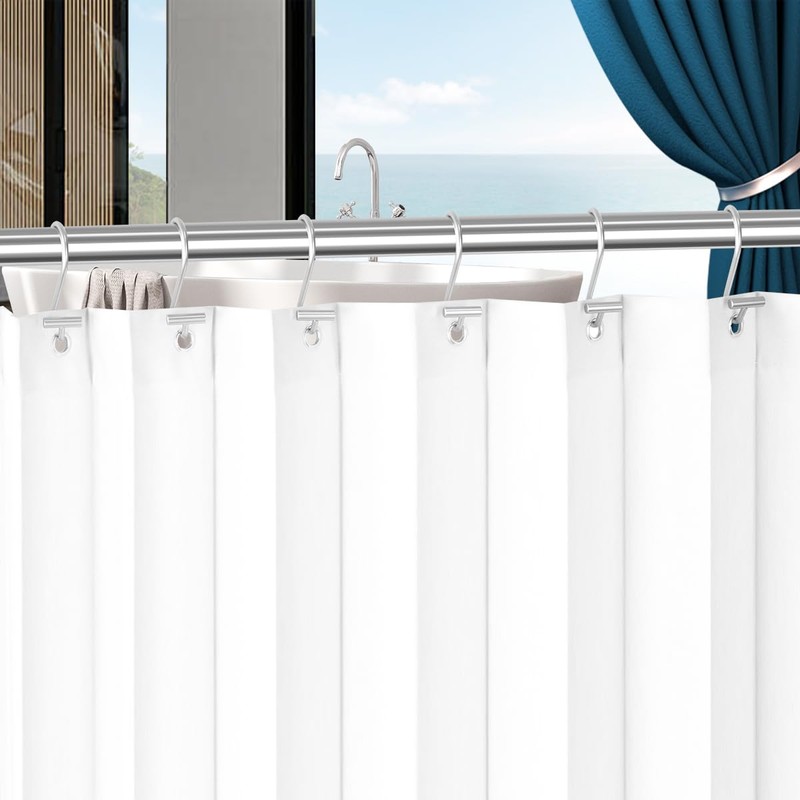 Gracelife Shower Curtain Hooks,Set of 12 Rust Resistant Metal Shower