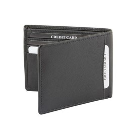 KORUMA Slim Genuine Leather Mens Wallet - RFID STOP Protection [Certified] - CARD CLASH Protector [TAP&GO Feature] - Slim Card Holder - Original NFC Wallet - [KUK-93NBL]