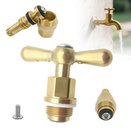PK1100 Brass Faucet Stem & Bonnet Replacement Kit for Arrowhead Hose Bibs, Hose Bib Valve Stem Repair, Fits PK1100 / PP806-15 Outdoor Faucet & Boiler Drain