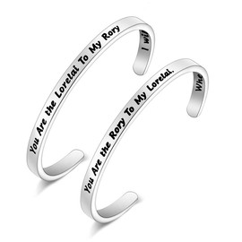 ENSIANTH Gilmore Girls Gift Mother Daughter Gift Gilmore Girls Inspired Jewelry Mother Daughter cuff Set (Rory Lorelai cuff)