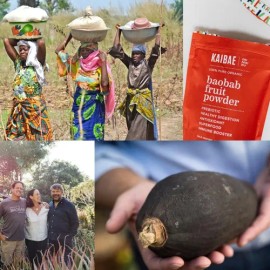 Kaibae Baobab Polvo Orgánico Prebiótico  Organic Prebiotic Powder, 8 oz for Digestion                                                                 