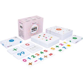 Hungry Brain Colorful Dots Numbers Flash Cards – Early Math Learning Kit for Kids, Number Recognition, Counting, Addition, Subtraction & Multiplication, Educational Toy for Toddlers & Preschoolers