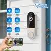 NexoSora 1080p Wireless Doorbell Camera with Receiver, AI Human Detection,