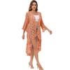 ANNA-KACI Women's Boho Lace Cardigan Floral Crochet Beach Cover Ups