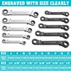 DURATECH 10-Piece Reversible Ratcheting Wrench Set, Offset Double Box End