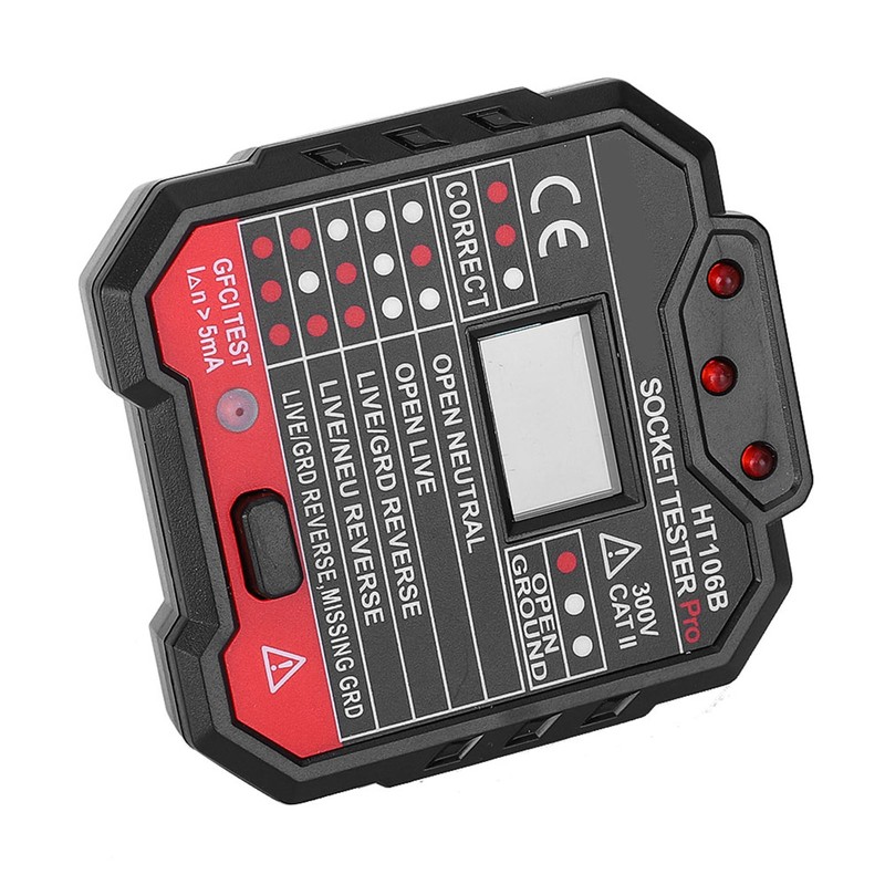 HT106B Multifunction Electric Socket Tester Mains Fault Checker Tool