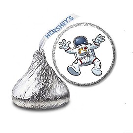 JS&B Enterprises 216 Astronaut Space Labels/Stickers for Hershey's Kisses Candies - Party Favors