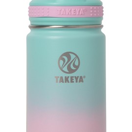 Takeya 18 oz Actives Stainless Steel Water Bottle with Straw Lid – Leakproof, Double-Wall Insulated, Keeps Drinks Cold 24 hrs/Hot 12 hrs, BPA-Free, Powder-Coated, Gym & Travel, Ombre Dream