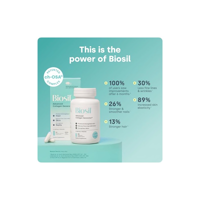 Biosil- “Generador de Colágeno 60 Cápsulas con Complejo ChOSA Patentado