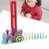 Domino Game Car Toy Set DIY Automatic Placement Domino Train