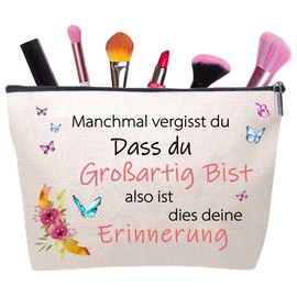 Gift for best friend, cosmetic bag, small, natural, make-up bag for big sister, cosmetic bag small, For women