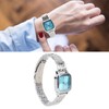 Women Quartz Watch Alloy Steel Strap Stylish Waterproof Ladies Square
