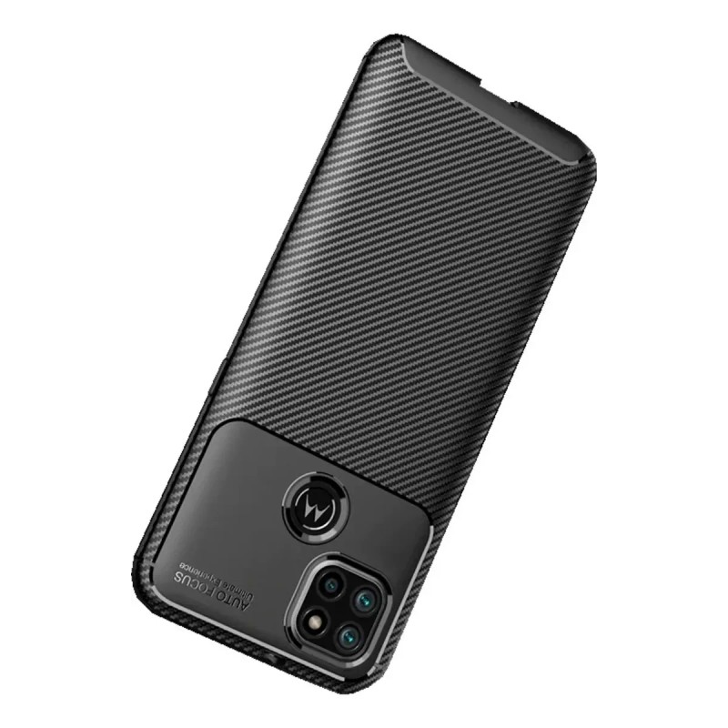 Funda Slim Tpu Acabado Tipo Fibra De Carbono Moto G9