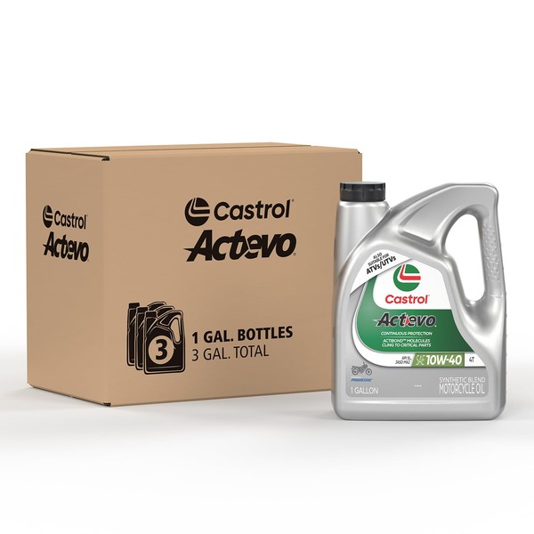 Castrol Castrol Actevo 10W-40 4T Synthetic Blend Motorcycle Oil, 1