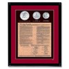 American Coin Treasures Framed U.S. Constitution with All 3 Bicentennial