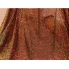 wowfabric4less123 Orange Green Iridescent stretch sequin Lace fabric 50” Width